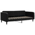 vidaXL Denná posteľ s matracom čierna 100x200 cm zamat