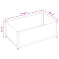 vidaXL Obrubník trávnika 4 ks 100 x 60 x 35 cm Oceľ Strieborná
