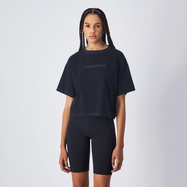 Dámske tričko Cropped Black - Champion, veľkosť S, veľkosť oblečenia S
