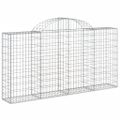 vidaXL Oblúkové gabiónové koše 7ks 200x30x100/120cm pozinkované železo
