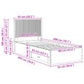 vidaXL Posteľový rám s úložným priestorom a čelom Čierna 90 x 200 cm