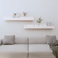 vidaXL Nástenné skrinky 2 ks biele 80x12x9 cm masívna borovica