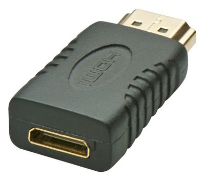 XtendLan Spojka HDMI (M) s HDMI (F) Spojka, HDMI (M) a HDMI (F), priama, zlacnené konektory, čierna