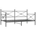 vidaXL Denná posteľ bez matraca Čierna 107x203 cm Oceľ