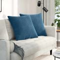 vidaXL Vankúše na pohovku 2 pcs Modrá 80 x 80 cm Kordúrová tkanina