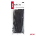 Sťahovacie pásky čierne 2,5x100mm - 100 ks