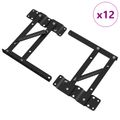 vidaXL Mechanizmus na zdvíhanie postele 12 ks Čierna 340 x 95 x 40 mm