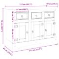 vidaXL Komoda „Corona“ hnedá 112x44x78 cm masívne drevo mexická borovica