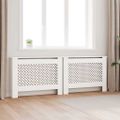 vidaXL Kryty na radiátor 2 ks biele 112x19x81,5 cm MDF