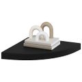 vidaXL Plávajúce rohové police 4 ks, čierne 35x35x3,8 cm, MDF