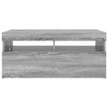 vidaXL TV skrinka s LED svetlami sivý dub sonoma 90x35x40 cm