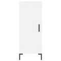 vidaXL Komoda biela 34,5x34x90 cm spracované drevo