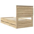 vidaXL Rám postele Sonoma dub 75 x 190 cm Inžinierske drevo
