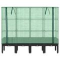 vidaXL Záhon s krytom na skleník ratanový vzhľad 160x40x140 cm