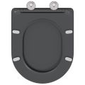 vidaXL WC sedadlo Antracitová 47 x 36 x 3,4 cm Duroplast