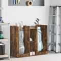 vidaXL Golfová skriňa Jednofarebný Dymová dub 102 x 45 x 85,5 cm