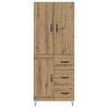 vidaXL Highboard 2 ks Remeselný dub 69,5 x 34 x 180 cm