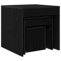 vidaXL Konferenčný stolík 3 ks Čierny dub 45 x 45 x 45 cm