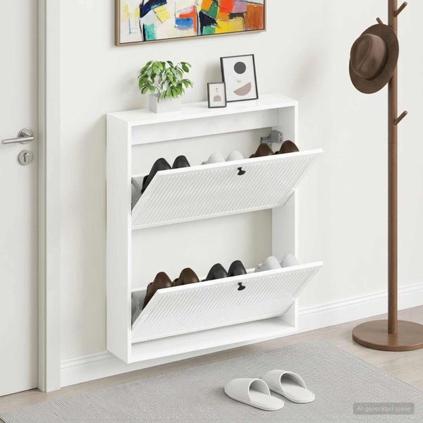 vidaXL Nástenný botník EDE 71 x 17 x 86 cm Kompozitné drevo