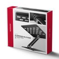AXAGON STND-LQB hliníkový HQ stojan na notebook 10"-17.3" nastavitelná výška a úhel, černý Stojan, notebooky 10"–17.3", nastavitelná výška 205 mm, úhel 0–180°, hliník, cerný