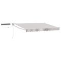 vidaXL Elektrická Retrakovateľná Markíza Svetlo šedá a biela 2,5 x 2 m