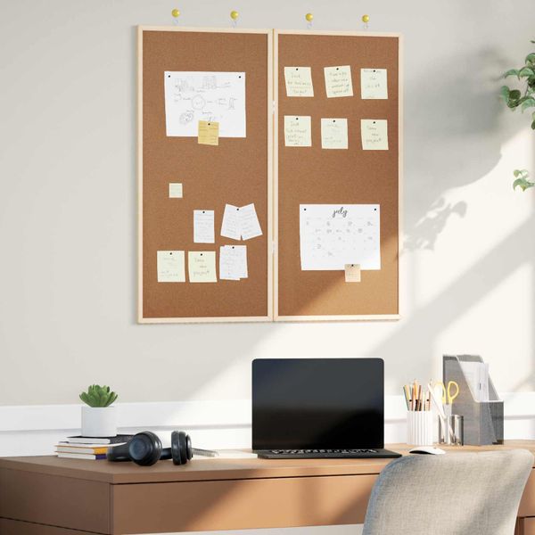 vidaXL Informačná nástenka Hnedá 80 x 80 x 1.4 cm Borovicový masív