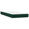 vidaXL Box Spring Posteľ s matracom Tmavo zelená 200x210 cm Zamat
