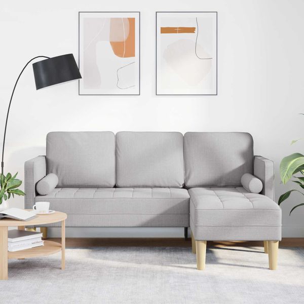 vidaXL Sada pohoviek Oblá šedá 173 x 131 x 67 cm Polyester