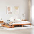 vidaXL Posteľný rám s zásuvky voskovo hnedý 180x200cm borovicový masív