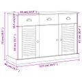 vidaXL Komoda so zásuvkami VIGO 113x40x75 cm sivá borovicový masív