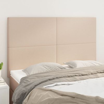 vidaXL Čelo postele Cappuccino 144x5x118/128 cm umelá koža