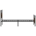 vidaXL Posteľný rám bez matraca dymový dub 75x190 cm kompozitné drevo