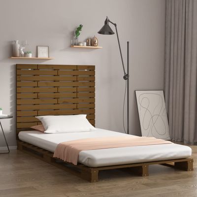 vidaXL Nástenné čelo postele medovohnedé 141x3x91,5cm masívna borovica