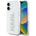 Puzdro Karl Lagerfeld HC IML Rhinestones Logo pre iPhone 16 Transparentné