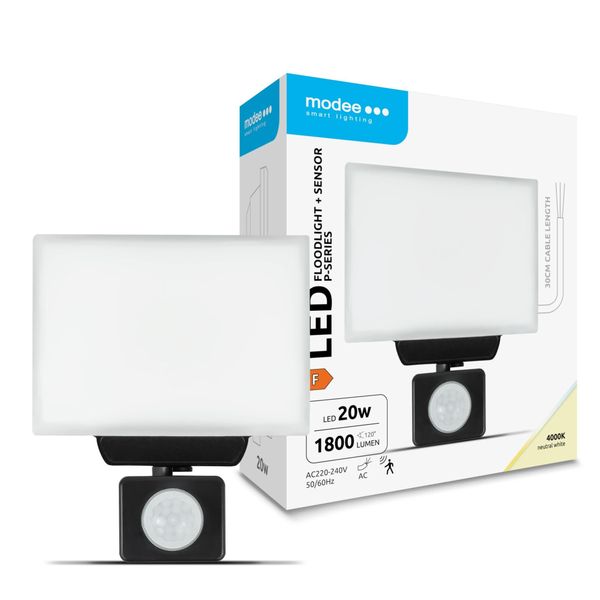 Modee LED Reflektor P-series + Senzor Milky 20W 1800lm 120° neutrálna biela (ML-FLS4000K20WSPN)