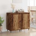 vidaXL Servírovacia skriňa 2 ks Staré drevo 40 x 35 x 70 cm