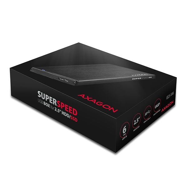 AXAGON EE25-XA6, USB 5Gbps - SATA 6G, 2.5" kovový ALINE box