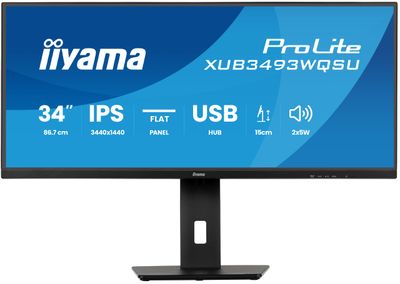 iiyama ProLite/XUB3493WQSU-B6/34''/IPS/wQHD/120Hz/1ms/Čierna/3R