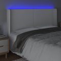 VidaXL Čelo postele biele 163x16x118/128 cm umelá koža