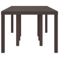 vidaXL Záhradný stôl Hnedá 250 x 100 x 73 cm polyratan