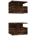 vidaXL Nástenné nočné stolíky 2 ks dymový dub 40x31x27 cm sprac.drevo