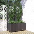 vidaXL Záhradný kvetináč s mriežkou čierny 80x40x136 cm PP
