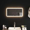 vidaXL Zrkadlo do kúpeľne s LED Priehľadná 60 x 30 cm tvrdené sklo