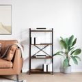 vidaXL Regál na knihy 60 x 30 x 120 cm Kompozitné drevo Dymová dub