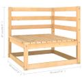 vidaXL 10-dielna záhradná sedacia súprava+podložky, borovicový masív