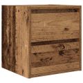 vidaXL Nástenné nočné stolíky 2 ks staré drevo 38x34x40 cm