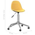 3086059 vidaXL Swivel Dining Chairs 4 pcs Yellow Fabric (2x333472)