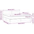 vidaXL Posteľný rám boxspring s matracom sivohned 180x200 cm látka