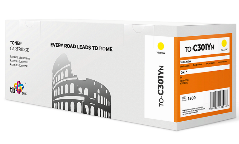 Toner TB kompatibilný s OKI C301 TO-C301YN YE