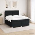 vidaXL Posteľ boxspring s matracom Čierna 140 x 190 cm Látka